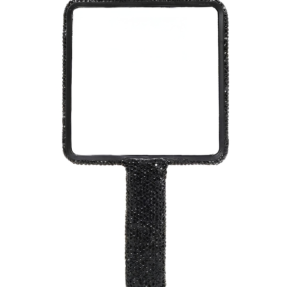 Nicole Lee Rhinestone Encrusted Handheld Round Face Mirror Beauty Vanity Travel - Picture 6 of 14